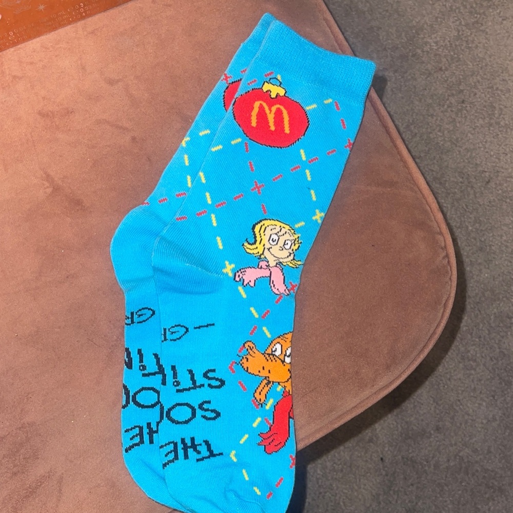 McDonald's Vibrant Blue Character Socks